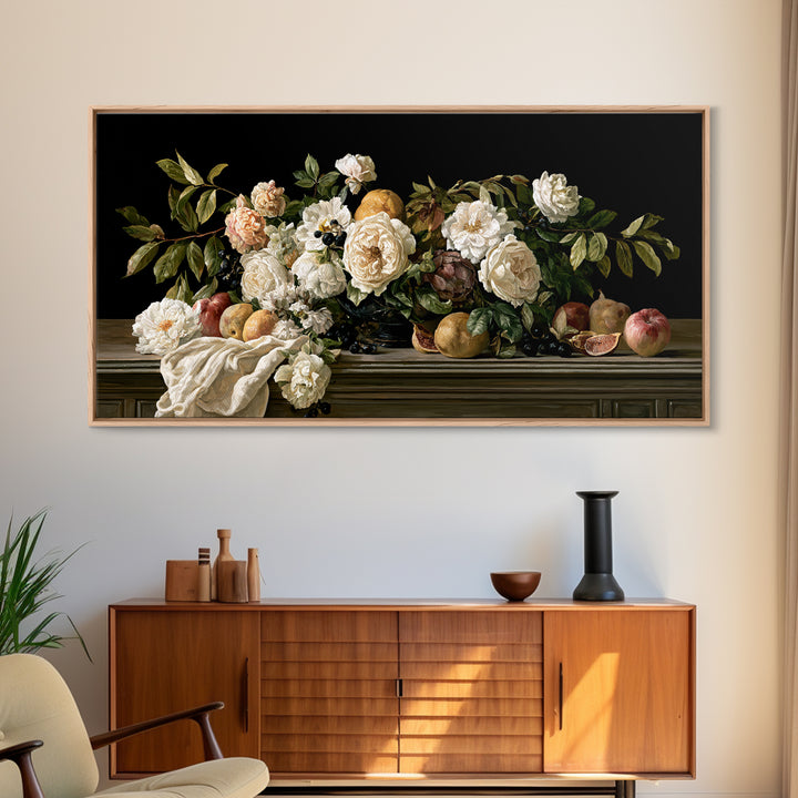 Classic Dutch Feast Arrangement Canvas Print, Dining Room Art, Printable Art, Dining Room Decor, Dining, Coastal Wall Art, DRA-2x1-63