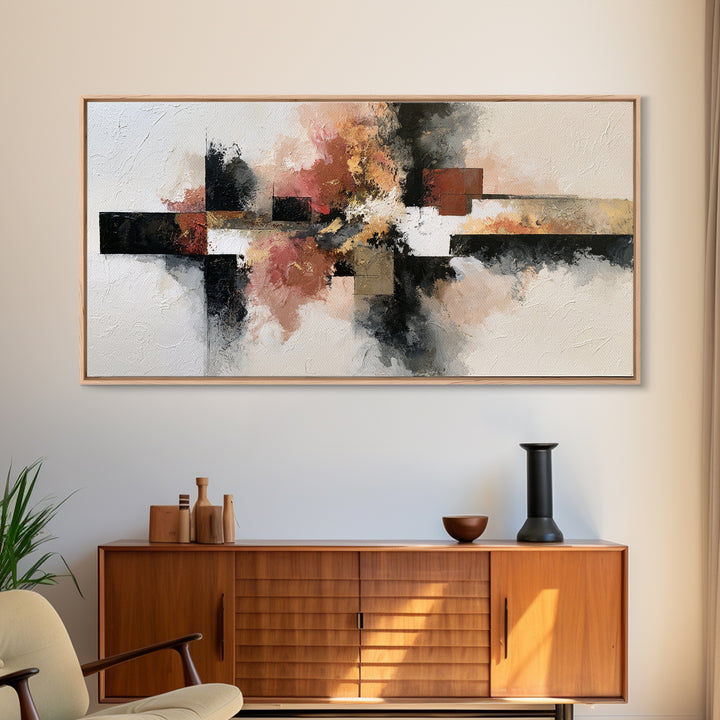 Abstract Composition in Appetite Friendly Warm Tones Canvas Print, Dining Room Art, Canvas Art, Dining Room Decor, Dining, DRA-2x1-72