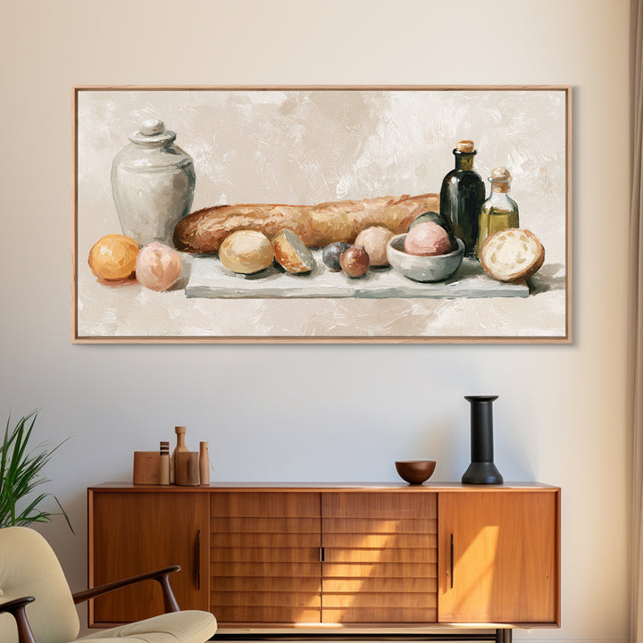 French Bistro Food Illustration Without Text Canvas Print, Dining Room Art, Art Print, Dining Room Decor, Fine Art, Dining, DRA-2x1-78