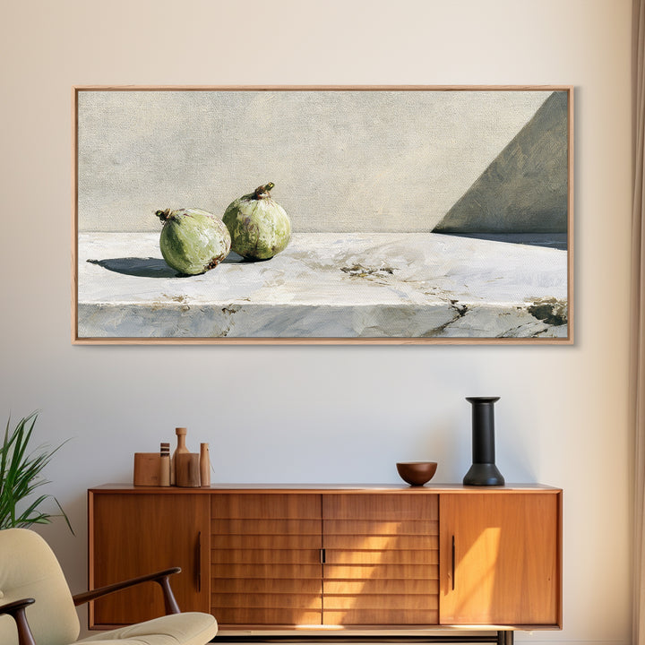 Figs on Marble Framed Canvas Print, Dining Room Art, Print, Dining Room Decor, Dining, Living Room Decor, Abstract Wall Art, DRA-2x1-91