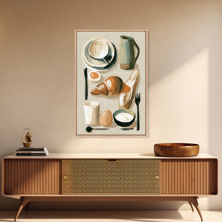 French Bistro Food Illustration Without Text Canvas Print, Dining Room Art, Fine Art Print, Dining Room Decor, Dining, DRA-2x3-42