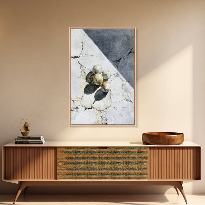 Figs on Marble Framed Canvas Print, Dining Room Art, Dining Room Wall Art, Dining Room Decor, Fine Art, Dining, DRA-2x3-55