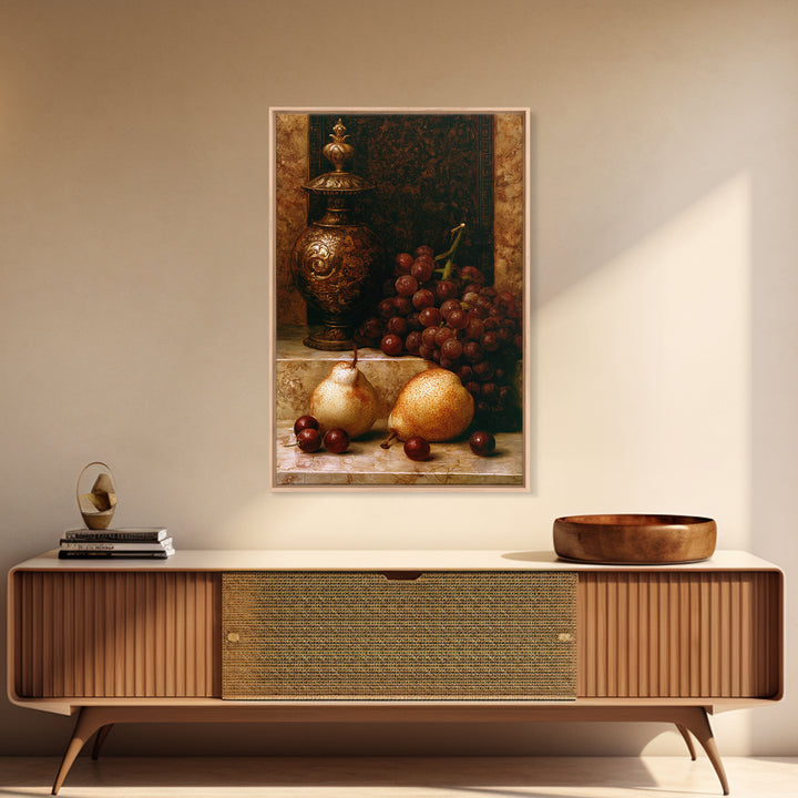 Classical Fruit Still Life Canvas Print, Dining Room Art, Canvas Wall Art, Dining Room Decor, Oil Painting, Dining, DRA-2x3-57