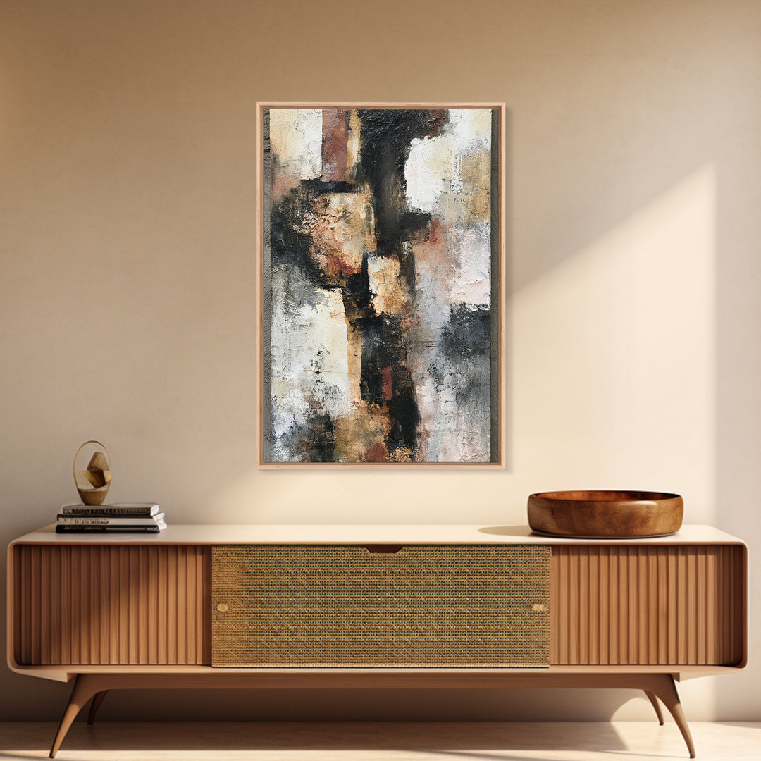 Abstract Composition in Appetite Friendly Warm Tones Canvas Print, Dining Room Art, Statement Artwork, Dining Room Decor, DRA-2x3-60