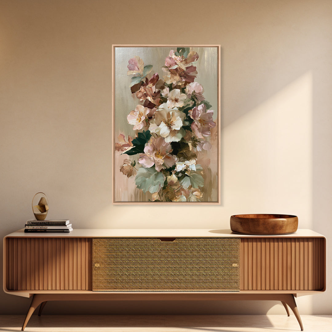 Large Floral Centerpiece Canvas Print, Dining Room Art, Contemporary Art, Dining Room Decor, Fine Art, Dining, Digital Print, DRA-2x3-82