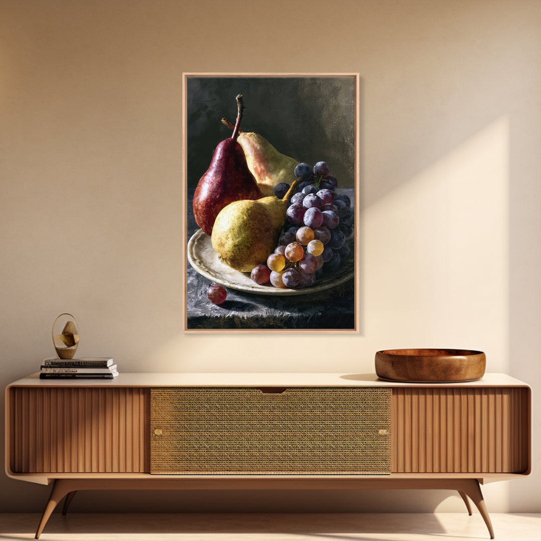 Classical Fruit Still Life Canvas Print, Dining Room Art, Art Print, Dining Room Decor, Fine Art, Dining, Abstract Art, DRA-2x3-9