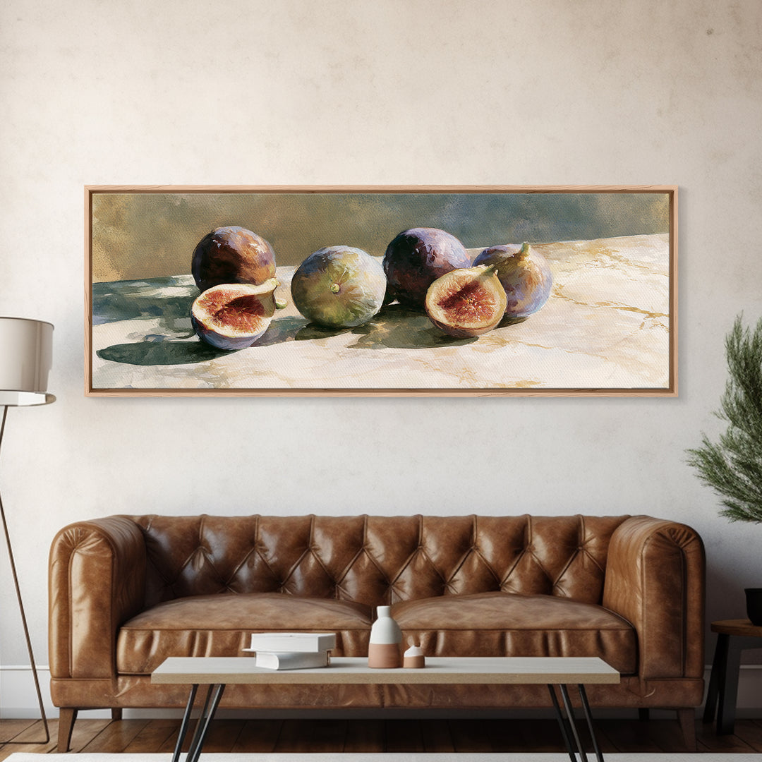 Figs on Marble Canvas Print, Dining Room Art, Gallery Decor, Dining Room Decor, Fine Art, Dining, Minimalist Decor, DRA-3x1-39