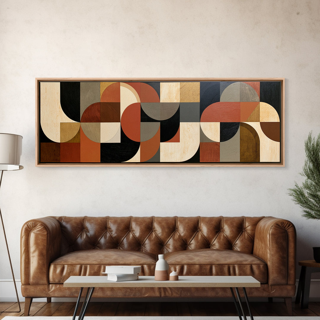 Abstract Composition in Appetite Friendly Warm Tones Canvas Print, Dining Room Art, Gallery Decor, Dining Room Decor, Dining, DRA-3x1-44