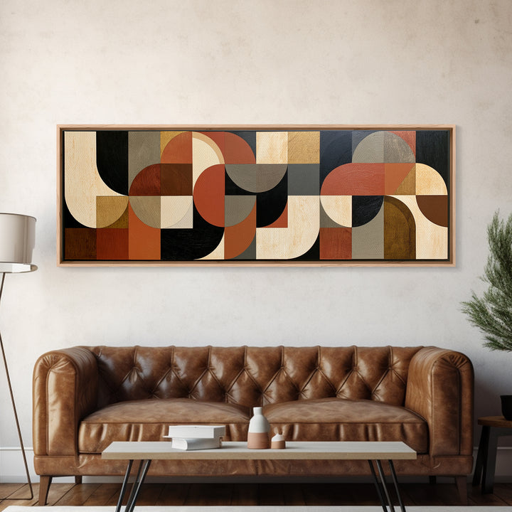 Abstract Composition in Appetite Friendly Warm Tones Canvas Print, Dining Room Art, Gallery Decor, Dining Room Decor, Dining, DRA-3x1-44
