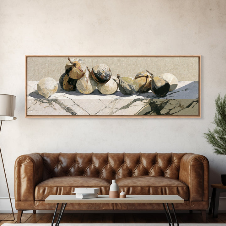 Figs on Marble Framed Canvas Print, Dining Room Art, Boho Decor, Dining Room Decor, Fine Art, Dining, Printable Wall Art, DRA-3x1-63