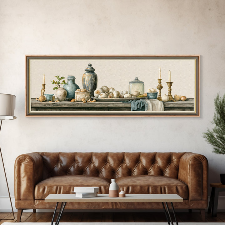 Classic Dutch Feast Arrangement Canvas Print, Dining Room Art, Fall Decor, Dining Room Decor, Fine Art, Dining, Kitchen Art, DRA-3x1-83