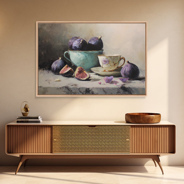 Pomegranate and Gold Leaf Botanical Study Canvas Print, Dining Room Art, Print, Dining Room Decor, Oil Painting, Dining, DRA-3x2-12
