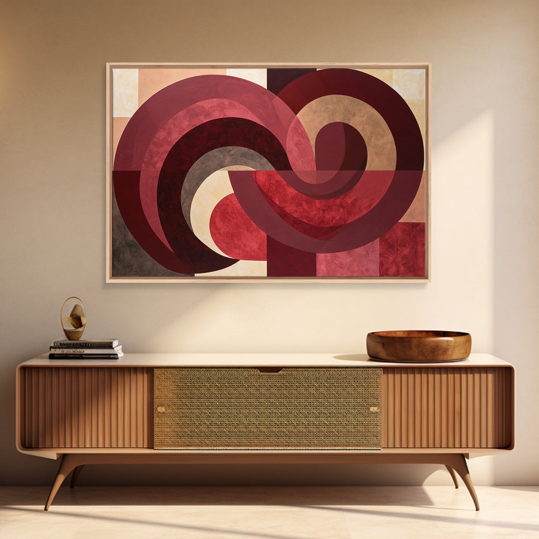 Abstract Red Wine Swirl Canvas Print, Dining Room Art, Print, Dining Room Decor, Abstract Art, Dining, Living Room Decor, DRA-3x2-22