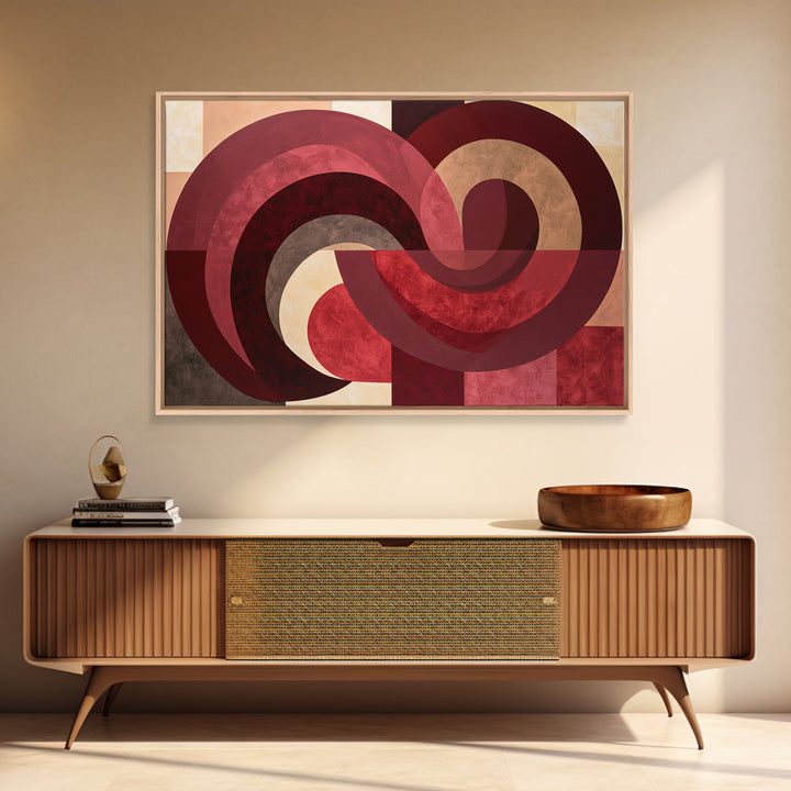 Abstract Red Wine Swirl Canvas Print, Dining Room Art, Print, Dining Room Decor, Abstract Art, Dining, Living Room Decor, DRA-3x2-22