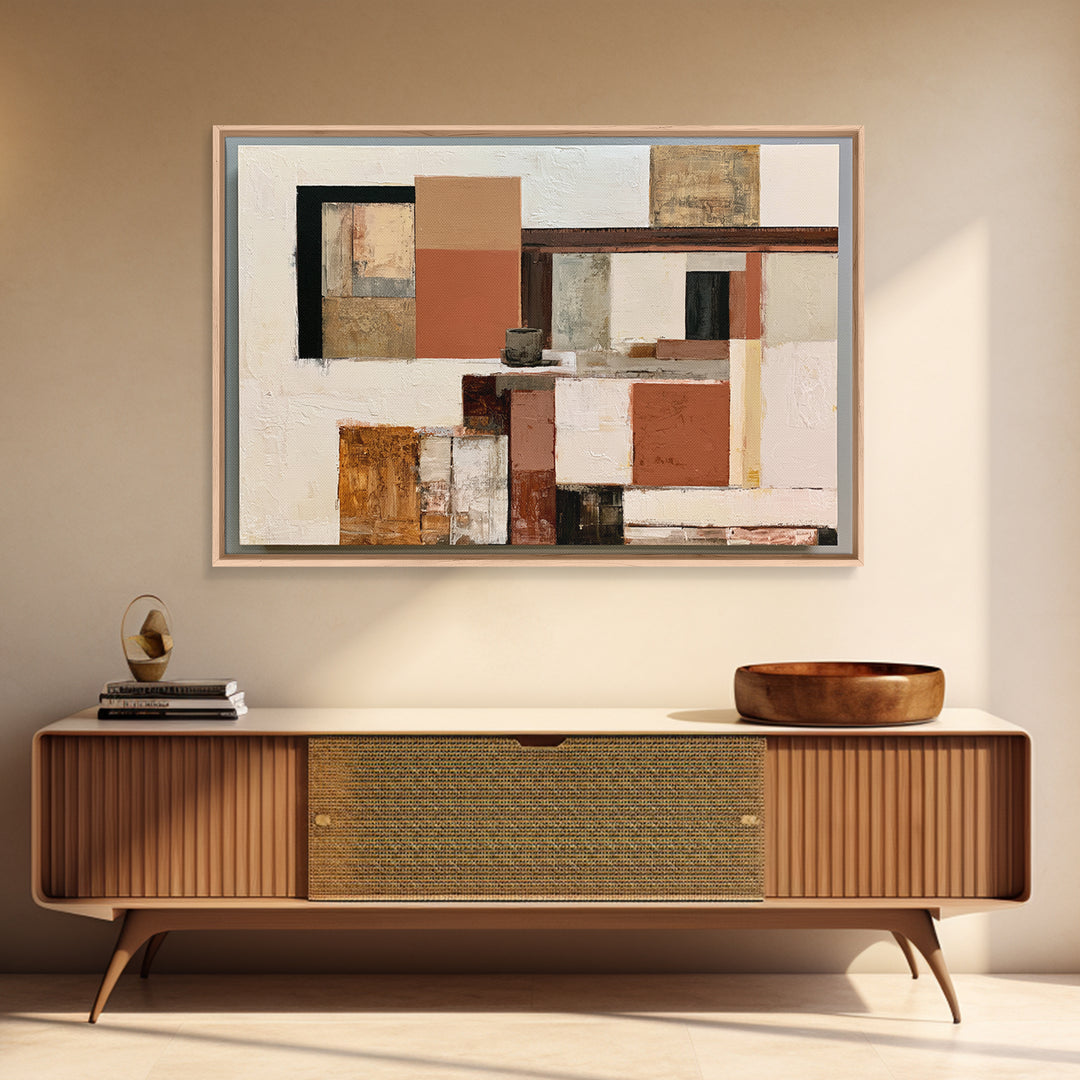 Abstract Composition in Appetite Friendly Warm Tones Canvas Print, Dining Room Art, Canvas Art, Dining Room Decor, Dining, DRA-3x2-32
