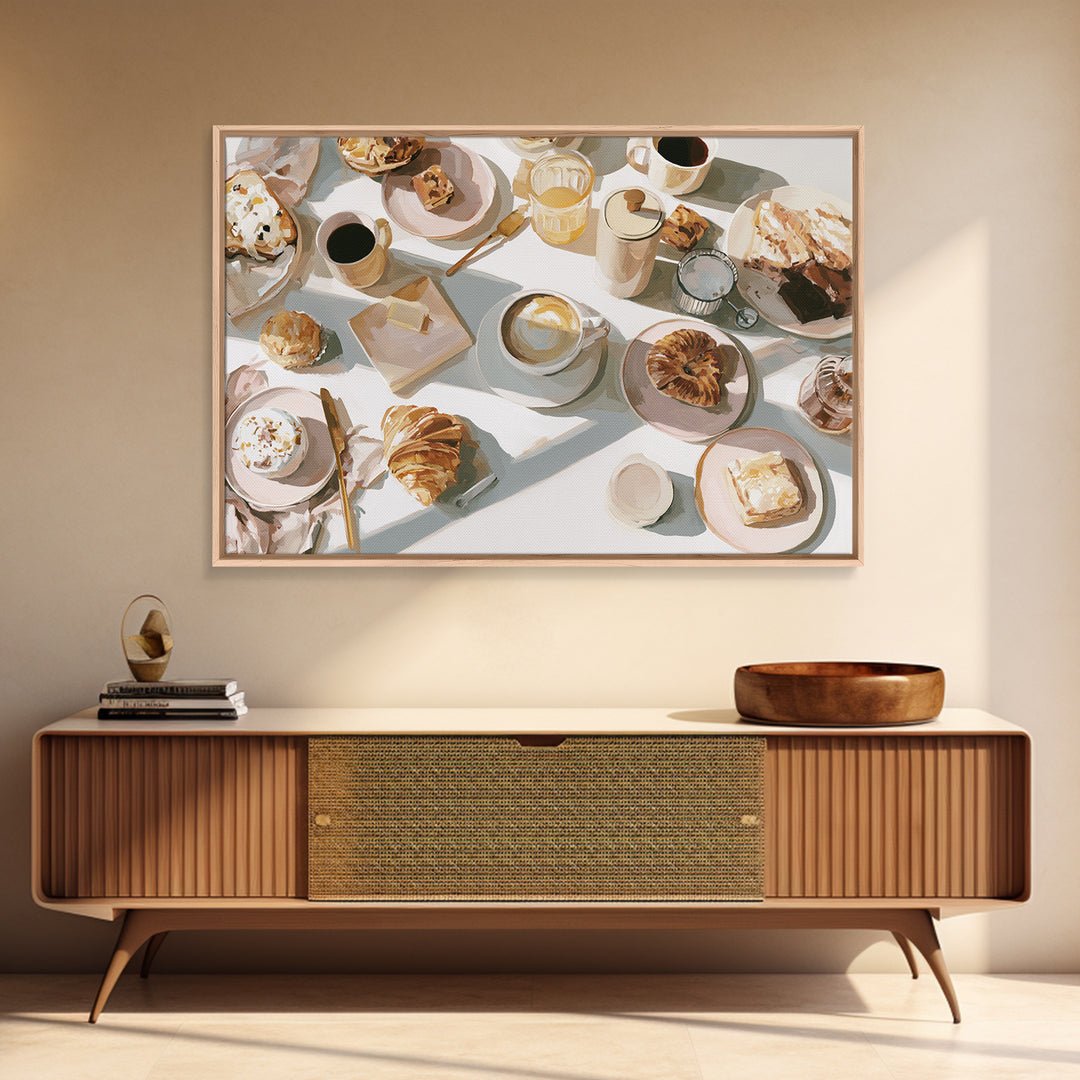 Coffee and Pastry Scene for Breakfast Nook Canvas Print, Dining Room Art, Canvas Art, Dining Room Decor, Fine Art, Dining, DRA-3x2-42