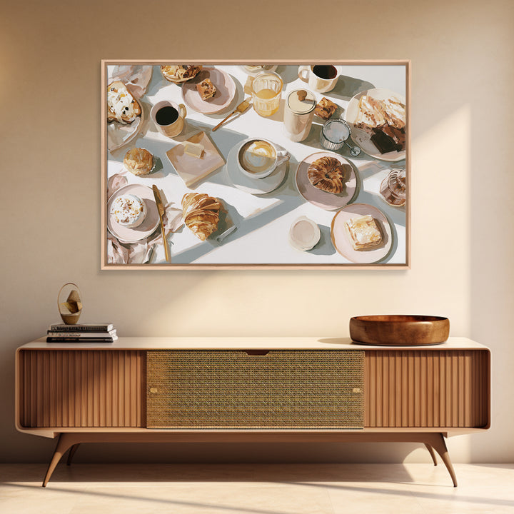 Coffee and Pastry Scene for Breakfast Nook Canvas Print, Dining Room Art, Canvas Art, Dining Room Decor, Fine Art, Dining, DRA-3x2-42