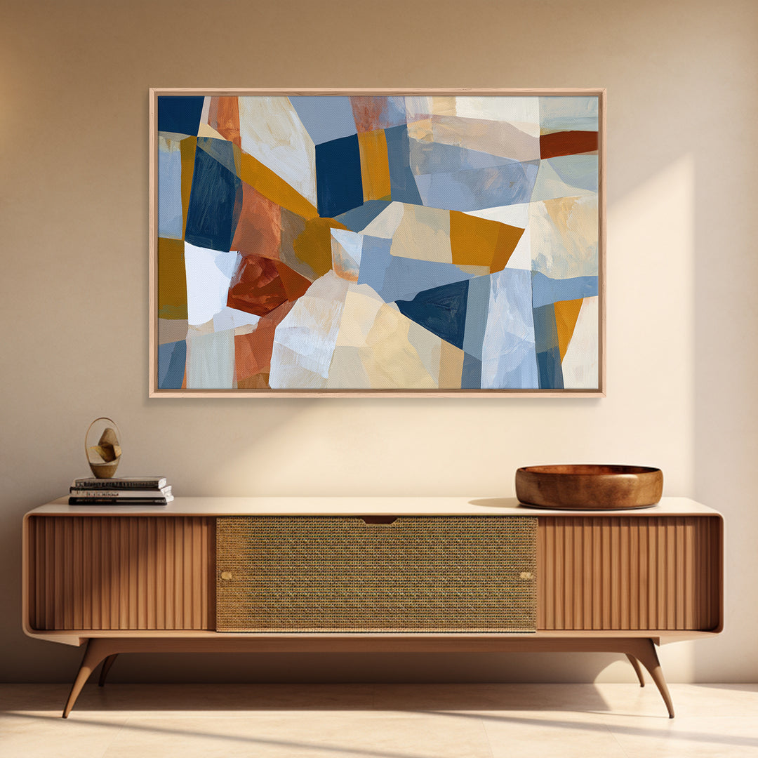 Abstract Composition in Appetite Friendly Warm Tones Canvas Print, Dining Room Art, Coastal Wall Art, Dining Room Decor, Dining, DRA-3x2-80