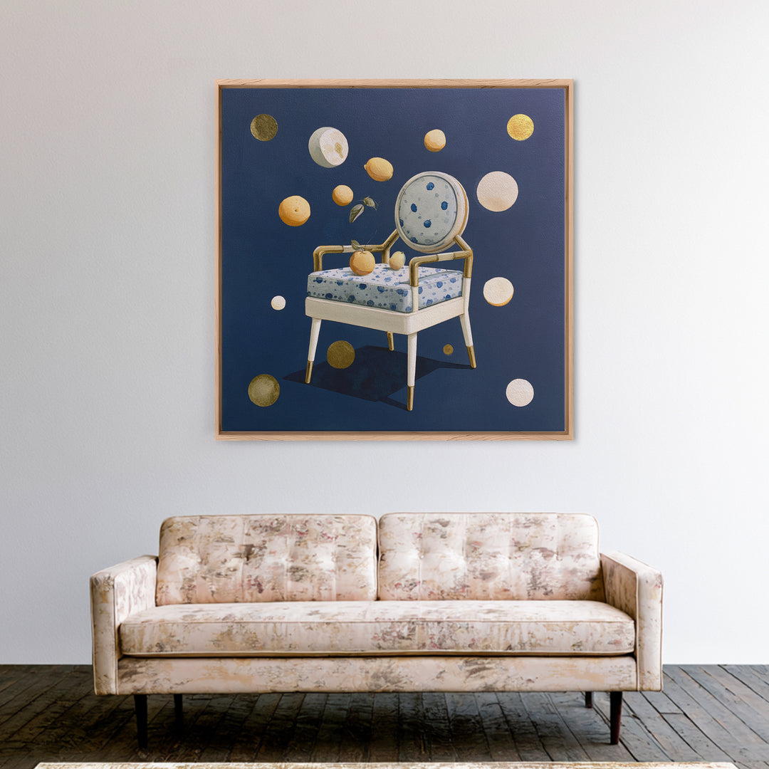 Whimsical Chair Still Life Canvas Print, Eclectic Art, Modern Decor, Living Room Decor, Fine Art, Eclectic, Wall Decor, ECL-1x1-14