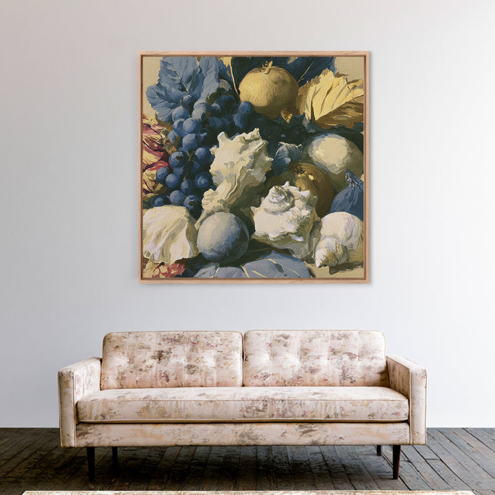 Bold Maximalist Still Life Framed Canvas Print, Eclectic Art, Digital Print, Living Room Decor, Eclectic, Fine Art Print, ECL-1x1-27