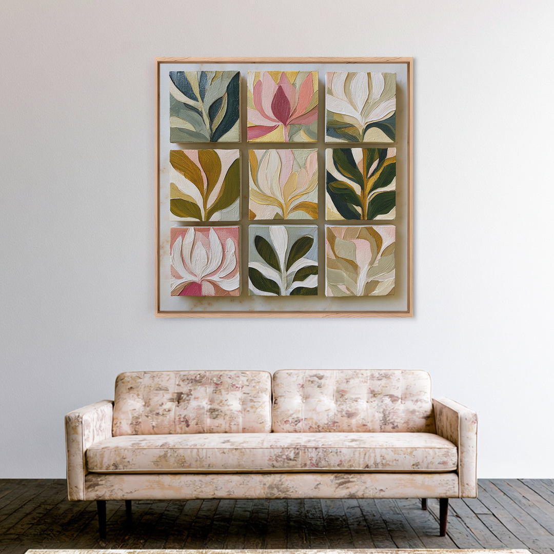Matisse Inspired Cutouts with Botanical Details Canvas Print, Eclectic Art, Gallery Decor, Living Room Decor, Eclectic, ECL-1x1-6