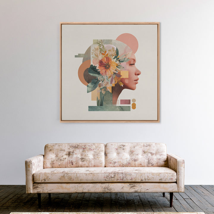 Whimsical Chair Still Life Canvas Print, Eclectic Art, Art, Living Room Decor, Fine Art, Eclectic, Large Wall Art, Boho, ECL-1x1-86