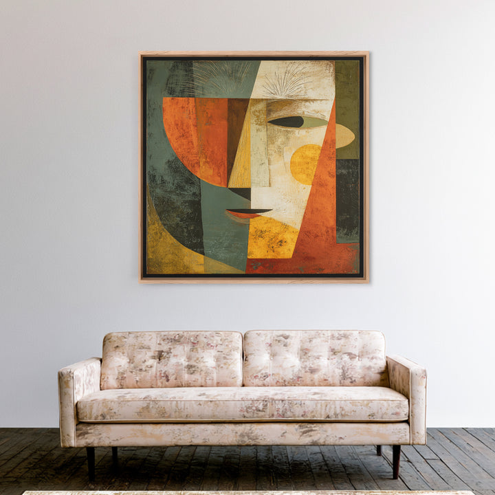 Colorful Book and Plant Still Life Canvas Print, Eclectic Art, Textured Painting, Living Room Decor, Fine Art, Eclectic, ECL-1x1-95