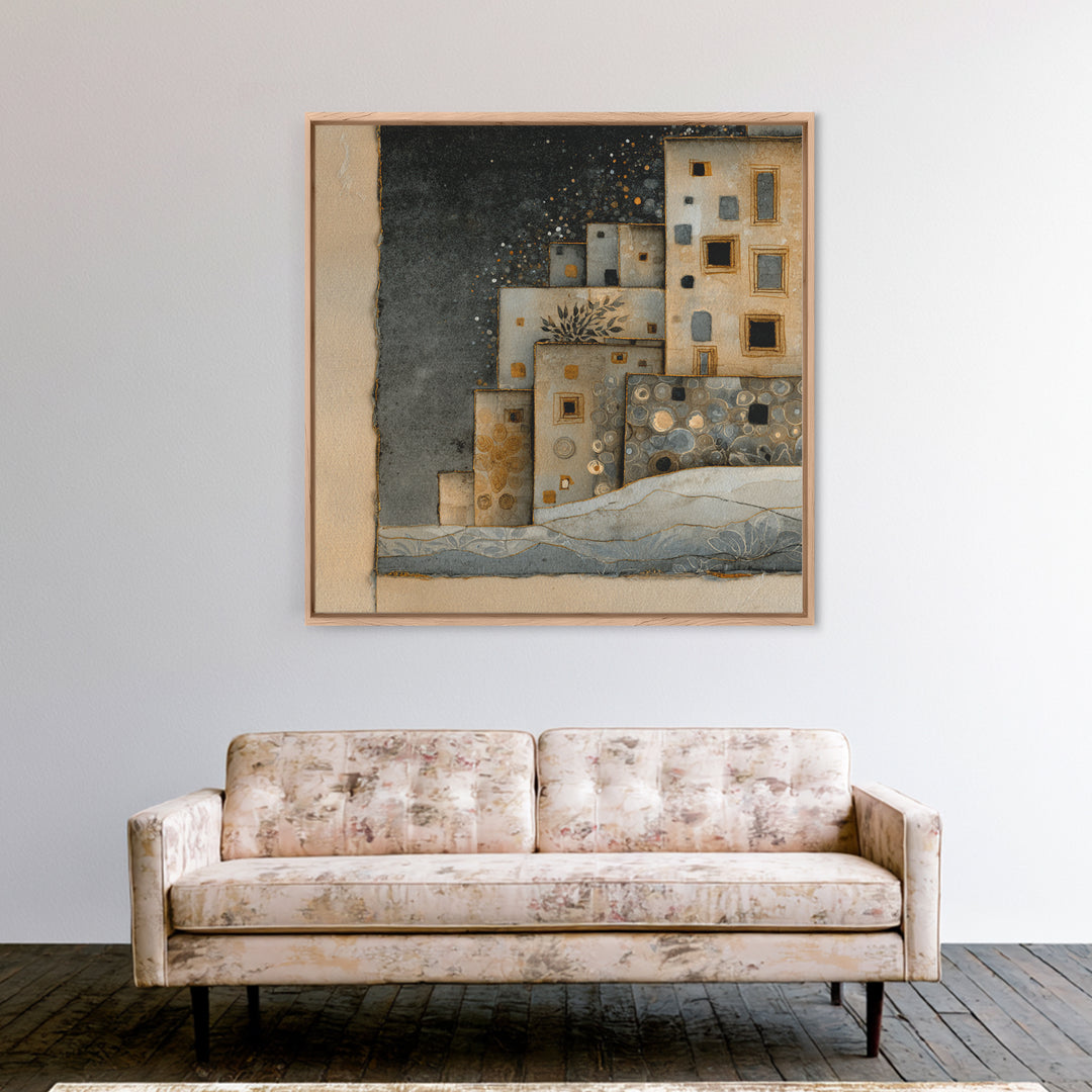 Bold Maximalist Still Life Canvas Print, Eclectic Art, Digital Art, Living Room Decor, Fine Art, Eclectic, Digital Print, ECL-1x1-99