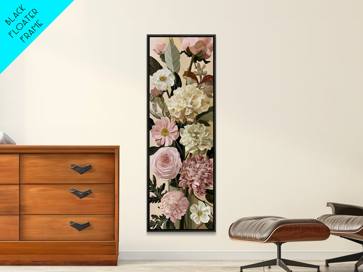 Retro Futurist Vase of Flowers Canvas Print, Eclectic Art, Luxury Decor, Living Room Decor, Oil Painting, Eclectic, Art Print, ECL-1x3-22