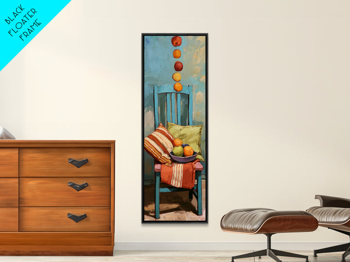 Whimsical Chair Still Life Canvas Print, Eclectic Art, Textured Painting, Living Room Decor, Fine Art, Eclectic, Digital Art, ECL-1x3-26