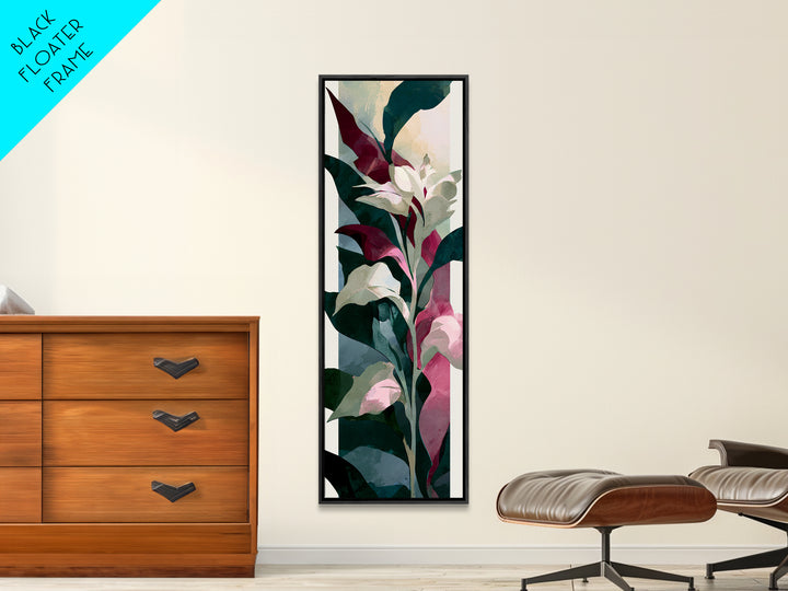 Matisse Inspired Cutouts with Botanical Details Canvas Print, Eclectic Art, Wall Art, Living Room Decor, Oil Painting, Eclectic, ECL-1x3-42