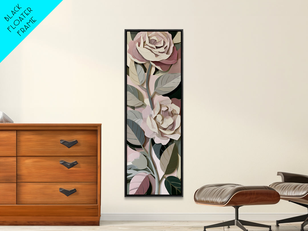 Matisse Inspired Cutouts with Botanical Details Canvas Print, Eclectic Art, Digital Prints, Living Room Decor, Eclectic, ECL-1x3-66
