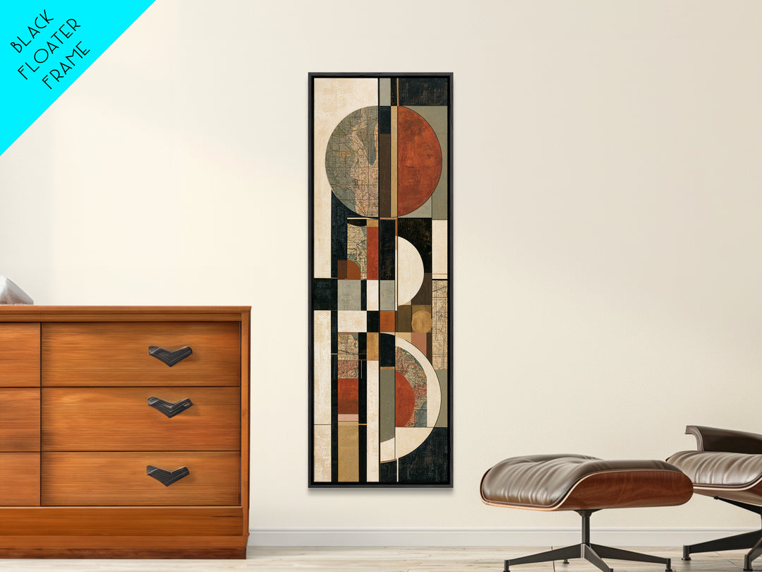 Abstract Shapes Layered Canvas Print, Eclectic Art, Wall Art, Living Room Decor, Abstract Art, Eclectic, Printables, ECL-1x3-88