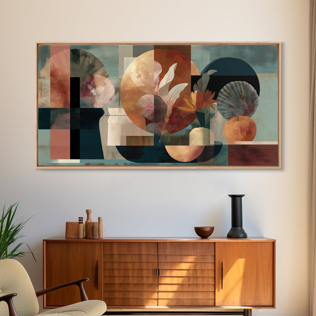 Matisse Inspired Cutouts with Botanical Details Canvas Print, Eclectic Art, Art Prints, Living Room Decor, Fine Art, Eclectic, ECL-2x1-2