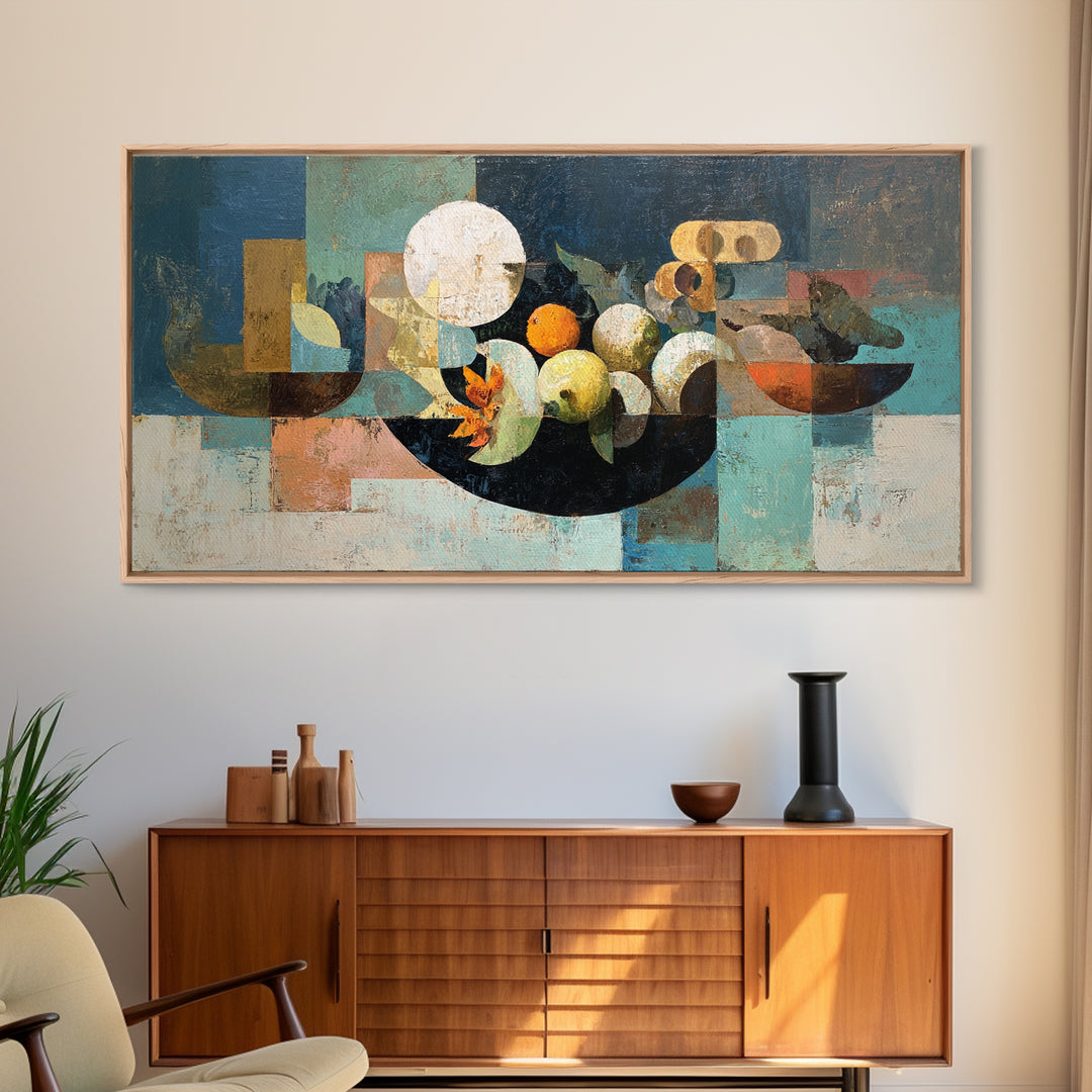 Unexpected Lobster and Lemons Still Life Canvas Print, Eclectic Art, Printable, Living Room Decor, Oil Painting, Eclectic, ECL-2x1-62