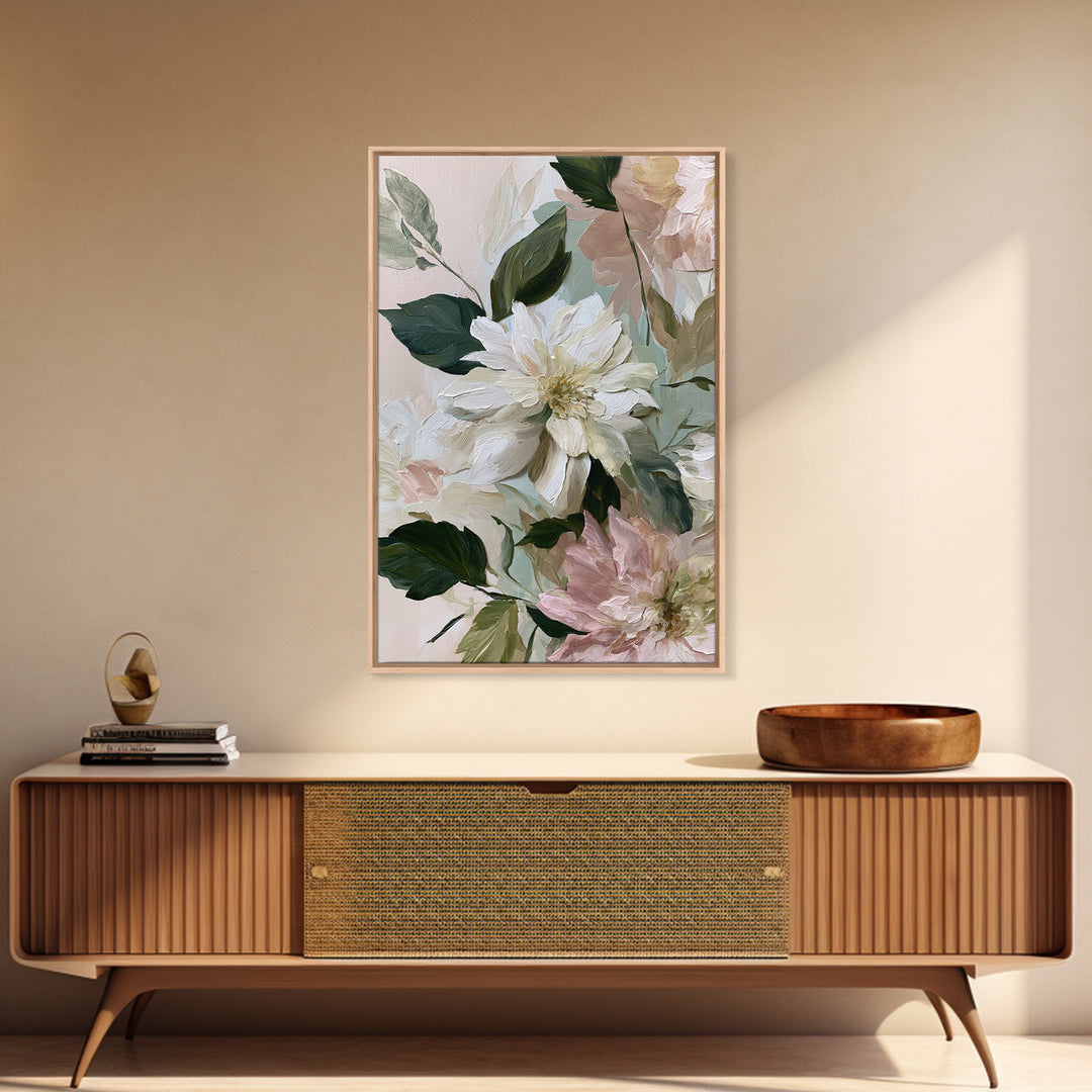 Matisse Inspired Cutouts with Botanical Details Framed Canvas Print, Eclectic Art, Artwork, Living Room Decor, Eclectic, ECL-2x3-38