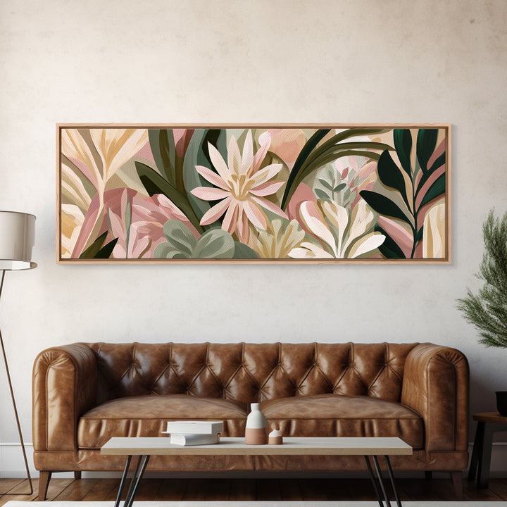 Matisse Inspired Cutouts with Botanical Details Canvas Print, Eclectic Art, Art Prints, Living Room Decor, Fine Art, Eclectic, ECL-3x1-22