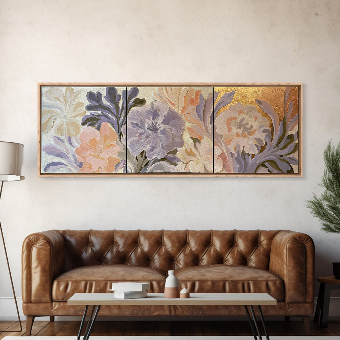 Matisse Inspired Cutouts with Botanical Details Canvas Print, Eclectic Art, Boho Decor, Living Room Decor, Fine Art, Eclectic, ECL-3x1-46