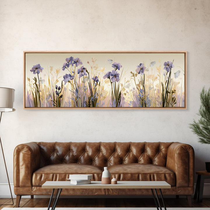 Botanical Collage with Butterflies and Old Paper Canvas Print, Eclectic Art, Unique Wall Art, Living Room Decor, Eclectic, ECL-3x1-5