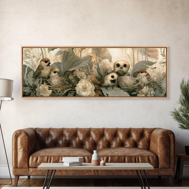 Odd Dream Garden Framed Canvas Print, Eclectic Art, Wall Art, Living Room Decor, Watercolor Art, Eclectic, Printables, ECL-3x1-81