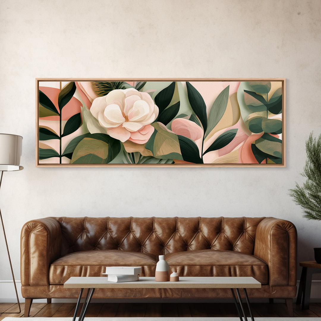 Matisse Inspired Cutouts with Botanical Details Canvas Print, Eclectic Art, Statement Artwork, Living Room Decor, Eclectic, ECL-3x1-94