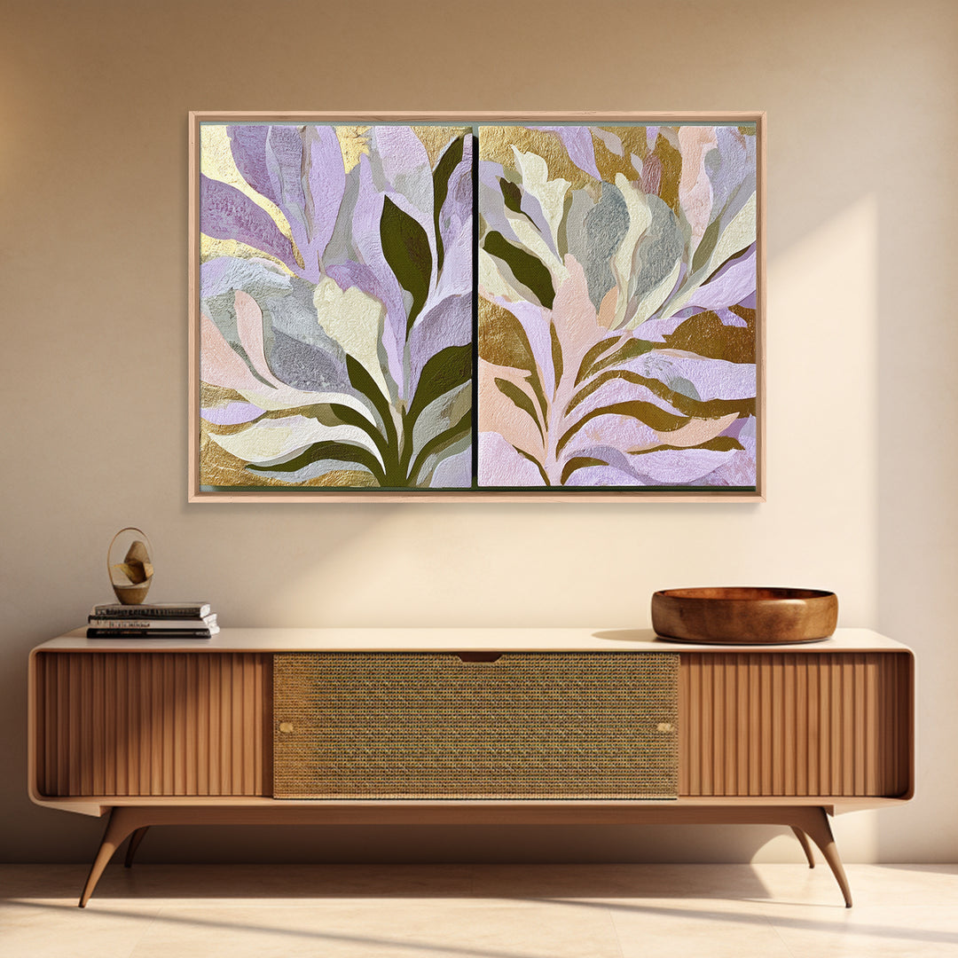 Matisse Inspired Cutouts with Botanical Details Canvas Print, Eclectic Art, Statement Artwork, Living Room Decor, Eclectic, ECL-3x2-34