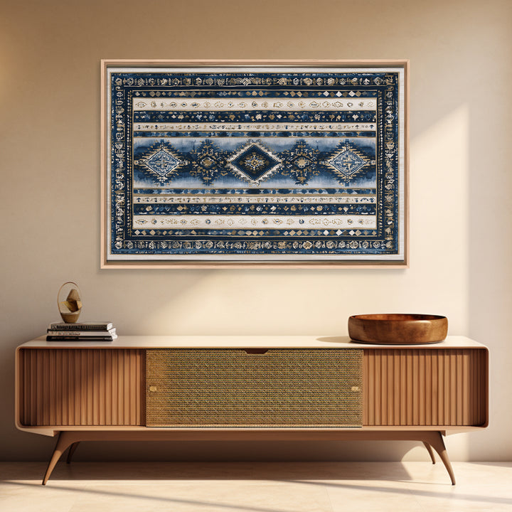 Layered Tapestry Pattern Canvas Print, Eclectic Art, Abstract Art, Living Room Decor, Fine Art, Eclectic, Neutral Decor, ECL-3x2-68