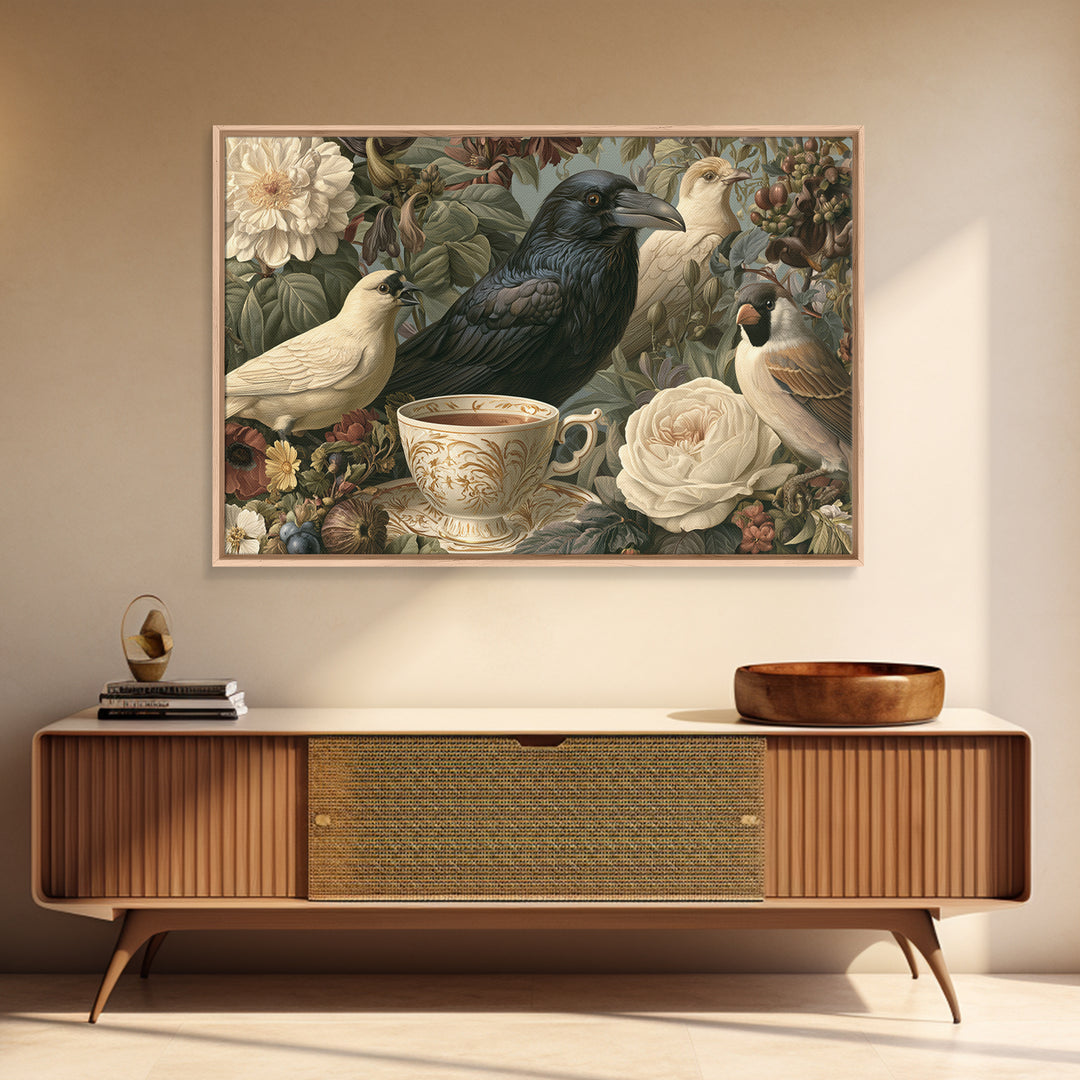 Odd Dream Garden Framed Canvas Print, Eclectic Art, Room Decor, Living Room Decor, Fine Art, Eclectic, Artwork, Original Art, ECL-3x2-69