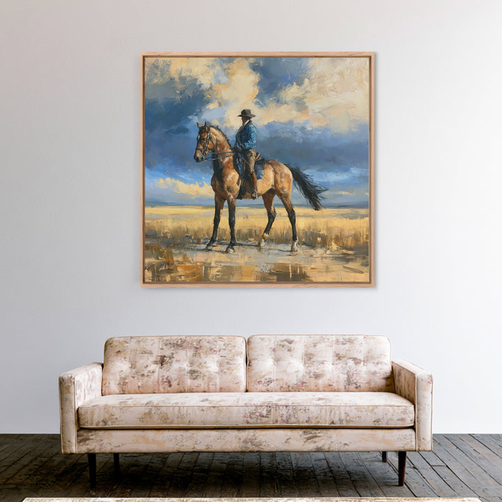 Dressage Horse in Refined Classical Pose Canvas Print, Equestrian Art, Cabin Decor, Living Room Decor, Fine Art, Equestrian, EQU-1x1-10