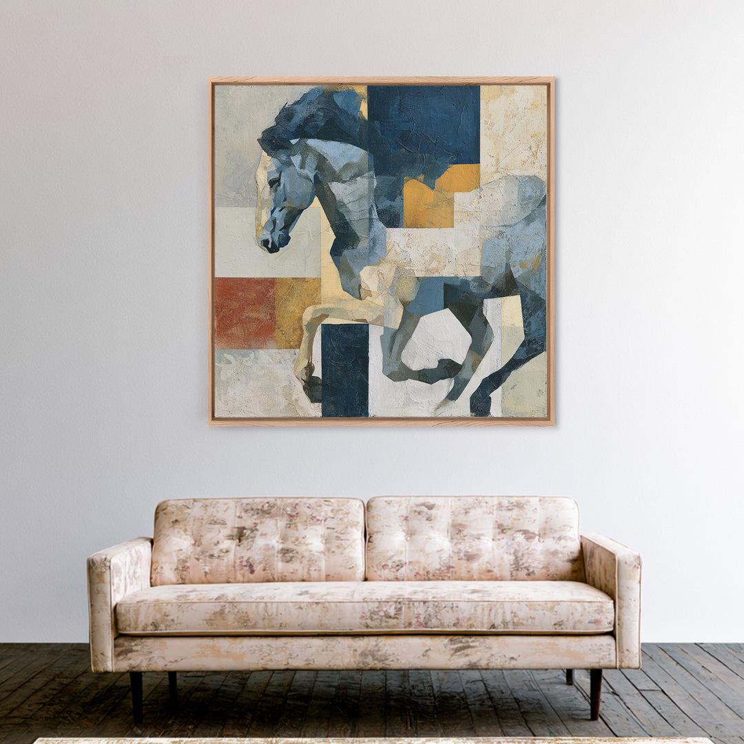 Expressionist Horse in Motion with Wild Mane Canvas Print, Expressionist Art, Modern Art, Living Room Decor, Expression, EXP-1x1-10