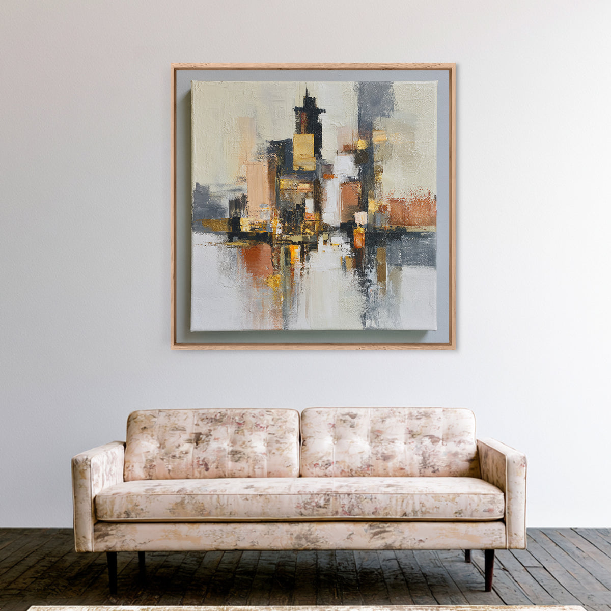 Distorted City Street Canvas Print, Expressionist Art, Room Decor, Living Room Decor, Fine Art, Expression, Printable Wall Art, EXP-1x1-25