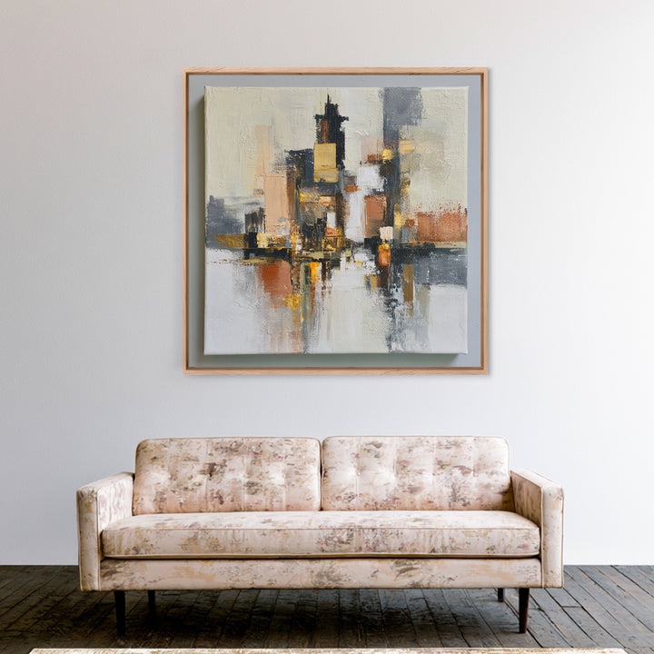 Distorted City Street Canvas Print, Expressionist Art, Room Decor, Living Room Decor, Fine Art, Expression, Printable Wall Art, EXP-1x1-25