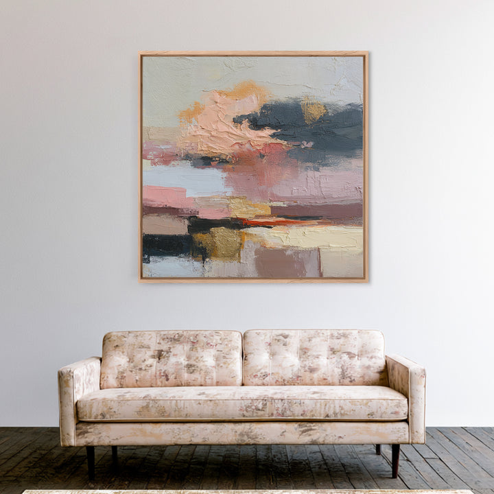 Stormy Landscape Painted Canvas Print, Expressionist Art, Original Art, Living Room Decor, Fine Art, Expression, Modern Art, EXP-1x1-3