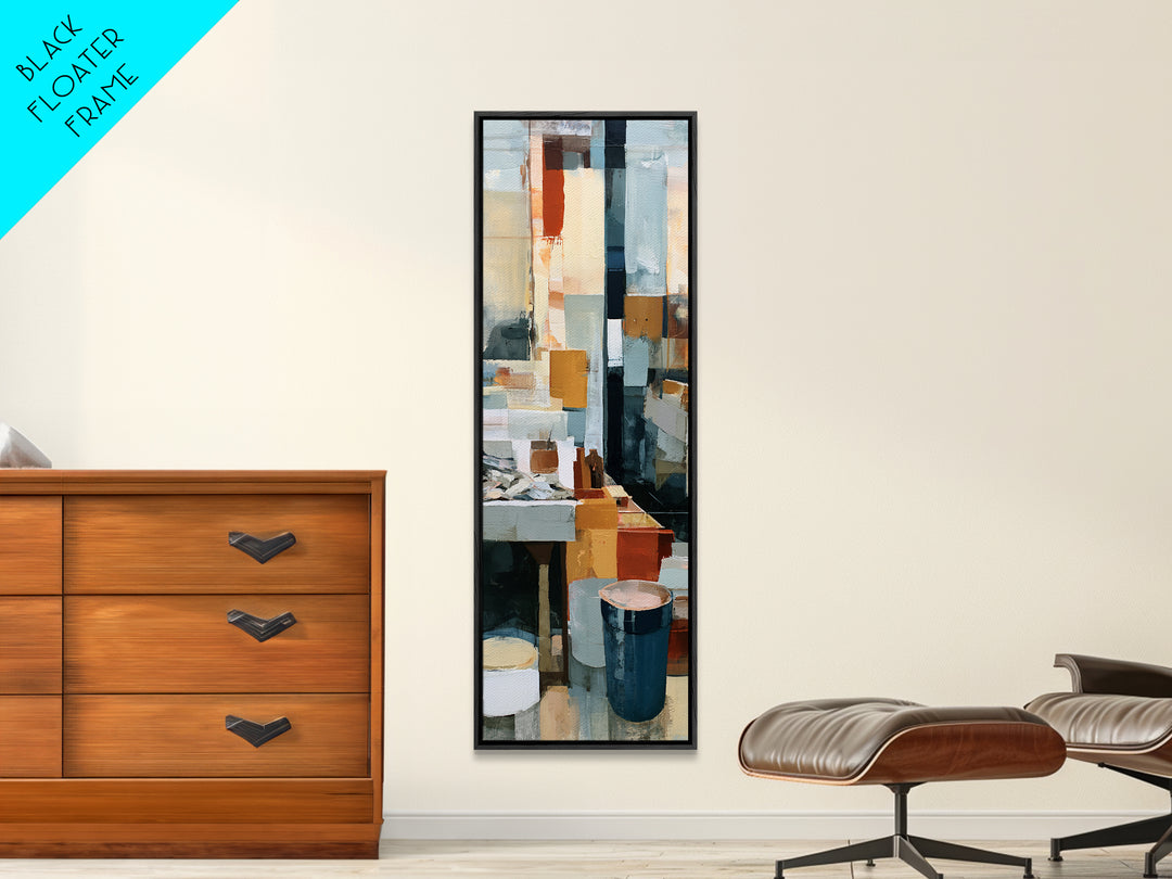 Fish Market Scene Canvas Print, Expressionist Art, Modern Art, Living Room Decor, Abstract Art, Expression, Wall Art, EXP-1x3-10